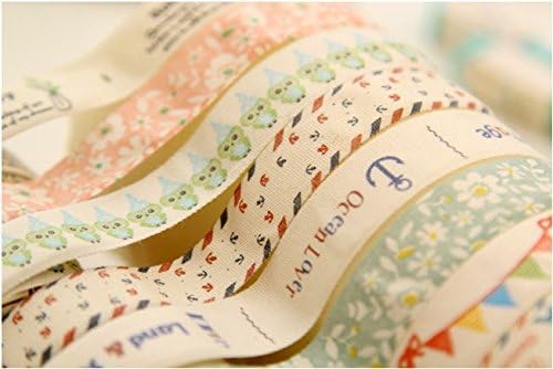SimpleLife Decorative Craft Washi Masking Fabric Tape Rolls (Set of 6)