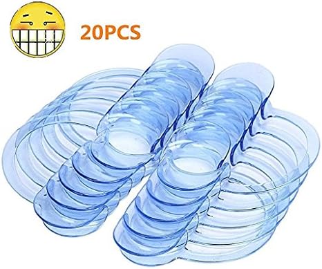 Mouth Openers for Watch Ya Mouth Game,Coopei 20pcs C-Shape BlueTeeth Whitening Intraoral Cheek Lip Retractor Mouth Opener for"Watch Ya Mouth" &amp; "Speak Out", Mouth Guard Party Game ,S Size for Childre