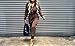 Women's Stylish Long Sleeve Zipper Turn Down Collar Capri Pant Jumpsuit Overalls