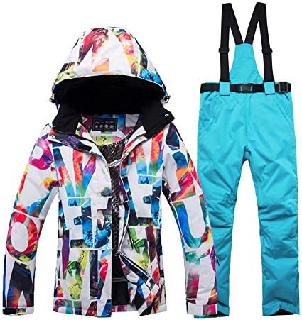 Liyuke Women's Ski Jackets Waterproof Winter Coats Outdoor Skisuit Colorful Printed Snowsuit