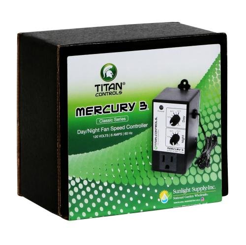 Titan Controls Day/Night Fan Speed Controller, Single Outlet, 120V - Mercury 3