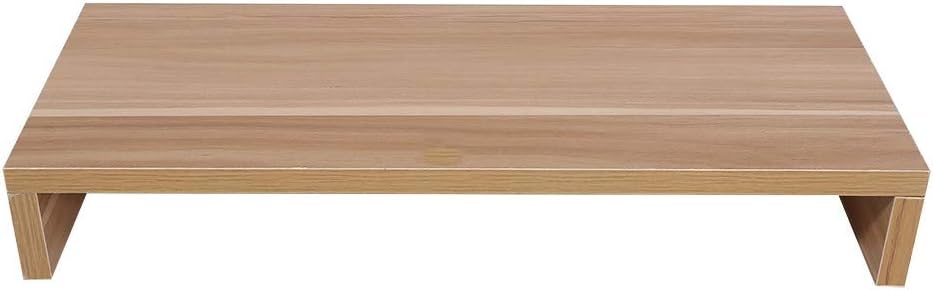 Monitor Stand Riser, Premium Wood Monitor Stand TV Computer Laptop Stand Desktop Riser Organizer with Bottom Storage for Home Office(Nature Wood)