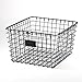 Spectrum 6-Pack Wire Baskets with Label Plate (Industrial Gray) - Storage Bin & Décors for Bathroom, Closet, Pantry, Under Sink, Toy, Shelf, Kitchen, & Nursery Organization