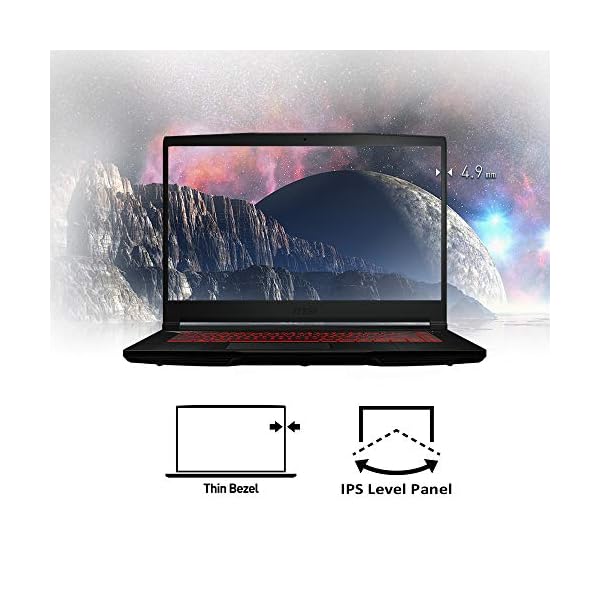 MSI GF63 9SC 419UK 15.6 Inch Thin Bezel Gaming Laptop - Core i5 9300H - 8 GB RAM - 257 GB SSD - Image 4