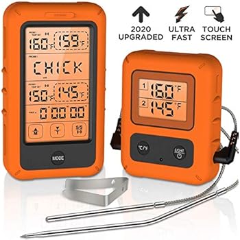 Wireless Digital Meat Thermometer Olivivi Bbq Cooking Food Thermometer With Large Lcd Display And Touchscreen Control Instant Read Meat Thermometer