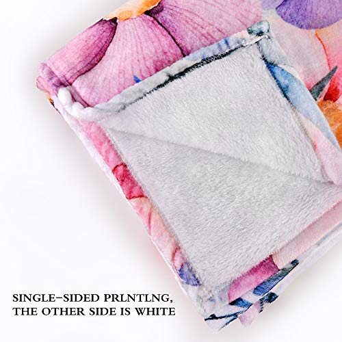QH 60 x 80 Inch Two Beautiful Horse Pattern Super Soft Throw Blanket for Bed Sofa Lightweight Blanket for All Seasons - Thumbnail 3