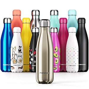 Proworks Stainless Steel Water Bottle, BPA Free Vacuum Insulated Metal Water Bottle for 12 Hours Hot & 24 Hours Cold…