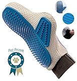 Pet Prime Dog & Cat Grooming Glove Brush - Deshedding & Massaging Tool For Long & Short Hair Pets