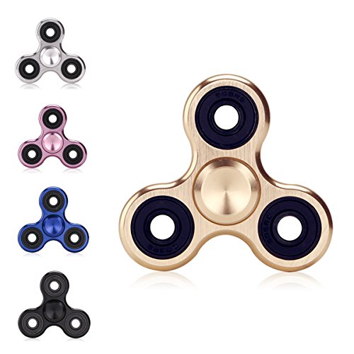Metal Hand Spinner Toys for Adults and Children Relieves Stress and Anxiety 9 colors (Metal Blue)