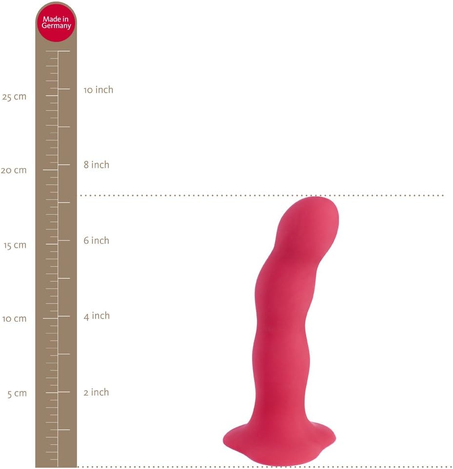 Fun Factory Bouncer - Shake Dildo Red Silicone - Image 5