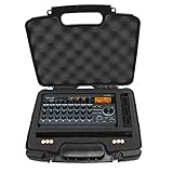 Casematix Recorder and Accessory Hard Case Compatible with Tascam Dp 008ex, DP 006 Digital Pocket Studio Multi Track Recorders, Adapter, Cables and Charger