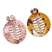 Fenteer 2pcs Chic Women's Banana Fish Hair Clips Comb Grip Clasp Plastic Ponytail Holder Red Brown
