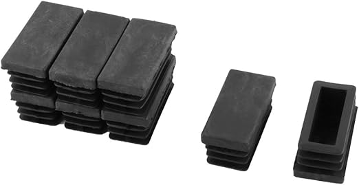 Amazon Com Uxcell 8pcs 20mm X 40mm Plastic Rectangle Ribbed Tube Inserts End Cover Cap Furniture Chair Table Desk Feet Floor Protector Home Kitchen
