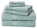 Ariv Collection Premium Bamboo Cotton 6-Piece Towel Set (2 Bath Towels, 2 Hand Towels and 2 Washcloths) - Natural, Ultra Absorbent and Eco-Friendly (Duck Egg)