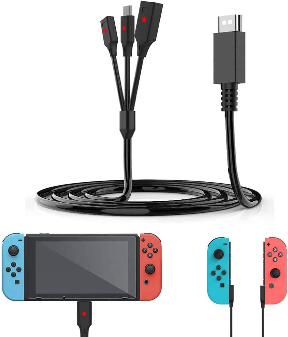 TUTUO 3in1 Multiple Fast Charging Cable for Nintendo Switch