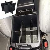 JDMCAR for Toyota Tacoma 2016 2017 2018 2019, Center Console Organizer Insert ABS Black Materials Dividers, Armrest Box Secondary Storage