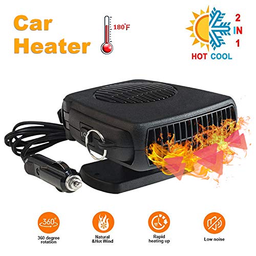 Car Heater - Portable Car Defrost Defogger 12V Auto Electronic Heater Fan Fast, 2 in 1 Heating/Cooling Function 3-Outlet, Plug Adjustable Thermostat in Cigarette Lighter Heater - Thumbnail 7