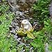 Bunny in a Leaf Boat for Miniature Garden, Fairy Garden