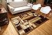 Feraghan/New City Contemporary Modern Squares Circles Area Rug, 2' x 3', Brown/Beige