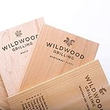Wildwood Grilling Small Grilling Planks Sampler - 6-Flavor Variety Pack - Cedar, Alder, Cherry, Hickory, Maple, Red Oak - 5"x8"