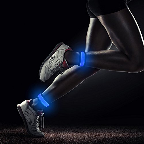 Higo LED Armband, Glowing Slap Bracelets for Boys& Girls, Light Up Sports Event Wristbands for Running, Cycling, Jogging, Hiking, Dog Walking (Blue 35cm) - Thumbnail 7