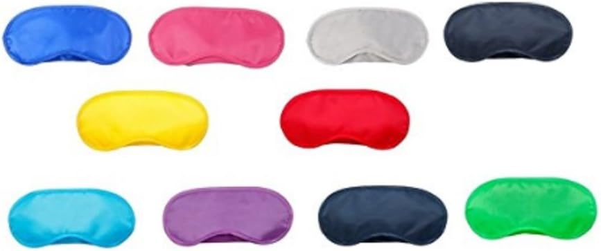 DMtse 10 X Colorful Soft Sleep Eye Mask Night Sleeping Shade Cover Blindfold Car Train Travel Eyeshade (Individual Pack)