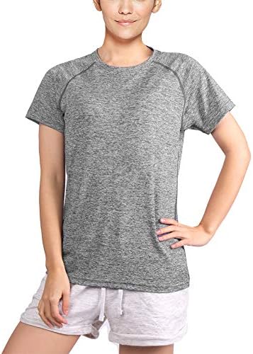 THABIT Women's Workout T-Shirts Yoga Tops Running Activewear, Sports Racerback Tank Tops