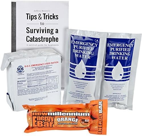 S.O.S. Rations Emergency 3600 Calorie Food Bar - 3 Day / 72 Hour Package with 5 Year Shelf Life W/ water and Millenium bars 1 Pack( tips) Size: 1 Pack, Model: , Tools &amp; Outdoor Store
