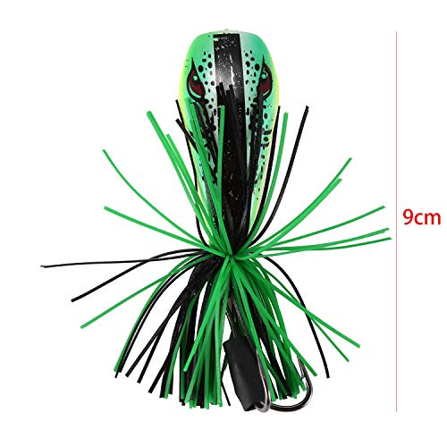 REFURBISHHOUSE 1 Stück Zikade Frosch Angelk?der Snakehead K?der 9 cm 9,2 G Top-Wasser Harter Schill K?der Frosch K?der… – Bild 3