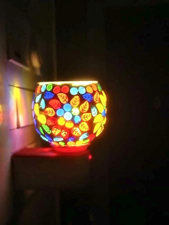 Maverick Ceramic Aroma Diffuser/Kapoor Dani Cum Night Lamp; Premium Multifunctional Essential Oil Camphor Burner for Fragrance with Switch ON/Off Button for Heating; Design May Vary (Made in India)