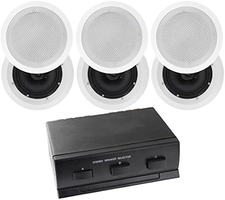 6 X 8inch Selby In Ceiling Speakers Polyprop Plus 3 Way Speaker