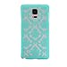 ABC(TM) Fashion Cute Carved Damask Vintage Pattern Hard Case Cover For Samsung Galaxy Note 4 (Blue)
