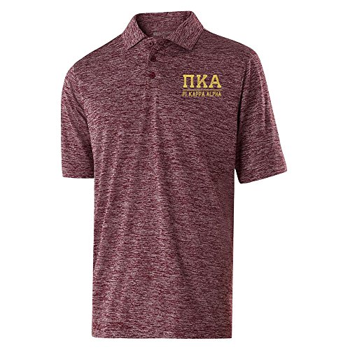 Express Design Group PI Kappa Alpha Pike Greek Letter Electrify Polo Large Maroon