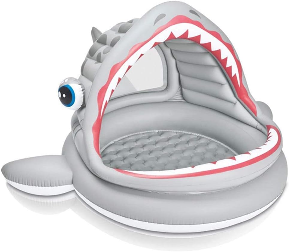 GaLon Inflatable Swimming Pool, Big Mouth Shark Pool, Baby Sand Pool Marine Ball Pool 201×198×109CM