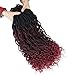 Goddess Box Braids Crochet Braids Hair with Curly ends Synthetic Fiber Braiding Hair 24 Inch 6pack/lot(1B-Bug)