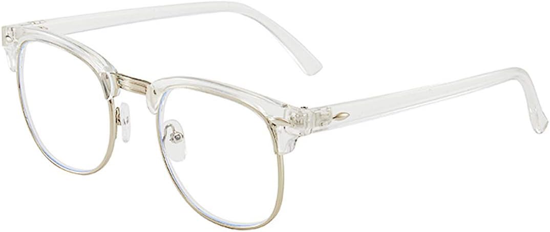 Nearsighted Shortsighted Myopia Glasses -0.50 Stylish Spectacles Classic Retro Transparent White Frame Eyewear These are not Reading Glasses