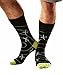 Yo Sox Perfect Landing Funky Men's Crew Socks for Dress or Casual Wear Size 7-12