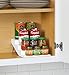 YouCopia ShelfSteps 4-Tier Spice Shelf Cabinet Organizer, Small with Labels, White