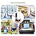 Water Bottle Pump, Puhibuox USB Charging Universal Electric 5 Gallon Water Dispenser, Waterproof LED Button Automatic Drinking Water Jug Pump for 2-5 Gallon Water Jug, Plus 3 Silicone Hoses (White)