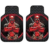 Deadpool Marvel Comics Auto Car Truck SUV Vehicle Front Seat Plasticlear Vinyl Floor Mats - PAIR