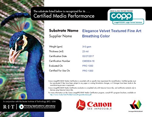 Elegance Velvet - Matte, 19 mil, 310 gsm, Bright White, Fine Art Inkjet Paper (sheets-8.5-x-11-inch-25sh)