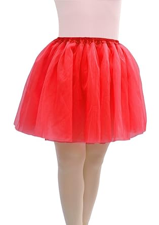 Dancina Regular Size Adult Classic Tulle Tutu Skirt Now 4 Layer Red