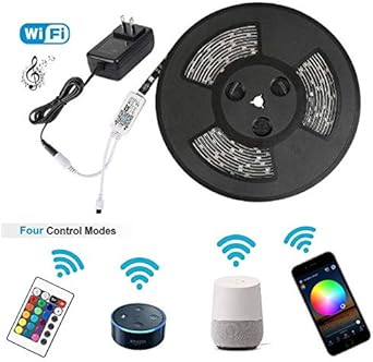 Led Strip Alexa 5m Von Wecraft Led Strip Google Home Wifi Smart Leiste Led Streifen Mit Fernbedienung Led Band Fernseher Tv Led Lichterkette Ip65 Netzteil Led Streifen Sync Musik Led Band Profil