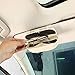 HOLDCY Sunglass Clip Holder for Car Sun Visor,Eye Glasses Storage Box - Automotive Accessories Leather 1Pcs Apply to All Car Models (Beige)