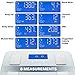 Smart Weigh Digital Bathroom Scale for Body Weight, BMI, Bone Mass, Visceral Fat, Muscle Mass and Calorie Management - Tempered Glass Platform w/Large Digital Backlit LCD- FDA Approved-440lbs -Silver