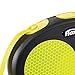 FLEXI New Neon Tape Retractable Dog Leashes for Medium Dogs Upto 55 lbs. – 16 ft., Neon Yellow/Black | Tangle Free Pet Walking Leash with One-Handed Brake, Pause, Lock|German Quality Product