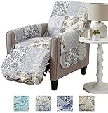Patchwork Scalloped Printed Furniture Protector. Stain Resistant Recliner Cover. (24