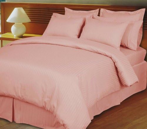 Full/Queen Size Duvet Cover Set 300 Thread Count 100% Egyptian Cotton (3 PC Set) - Blush Pink