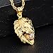 Men's Stainless Steel Gold Silver Lion King Pendant Necklace Bonnie