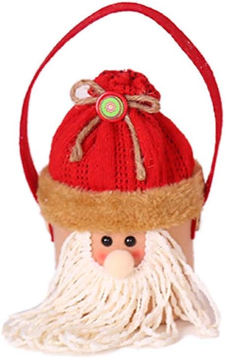 NszzJixo9 Christmas Red Headscarf Portable Apple Bag Candy Bag Gift Bag Decorative Blessing Bag, Bag, Printed Candy Bag, Gift, Apple Bag (A)